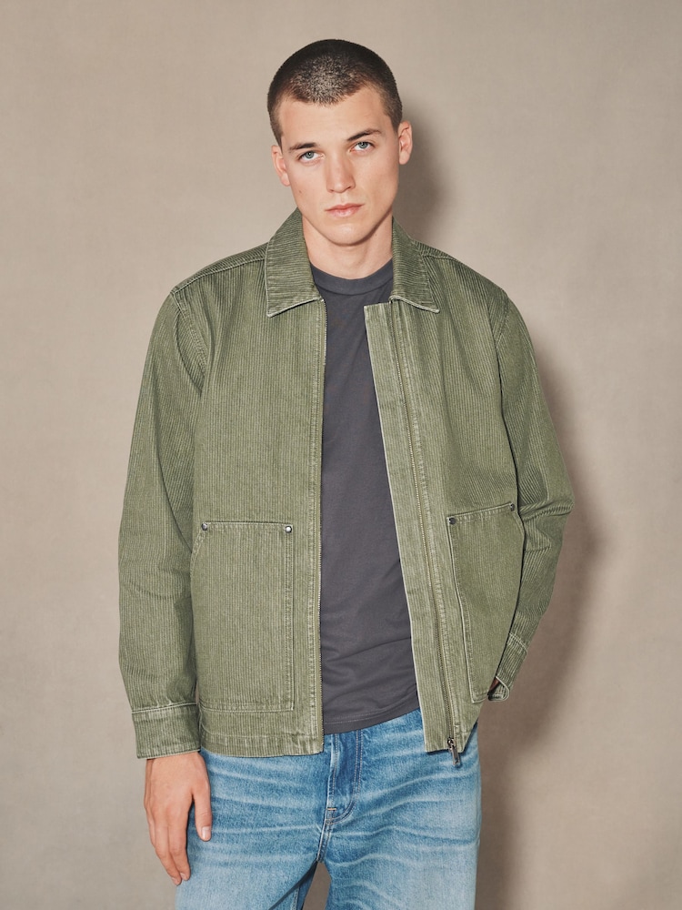 Green EDIT Zip Through Jacket - Image 1 of 9