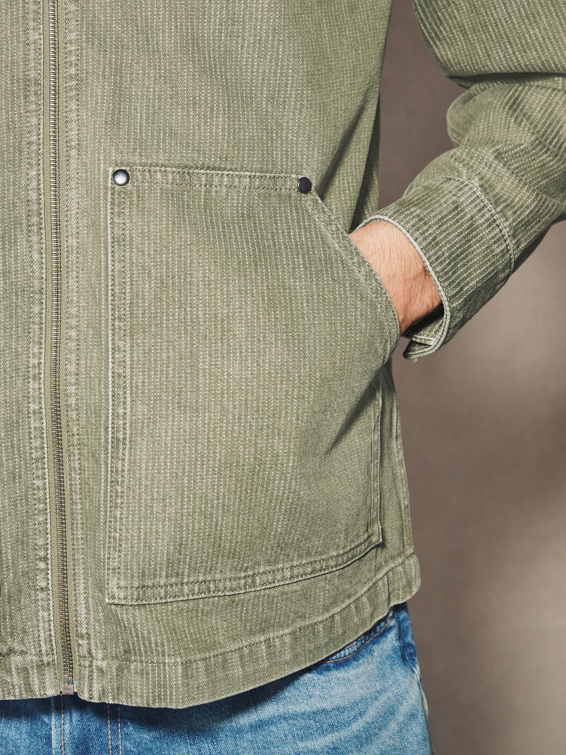 Buy Green EDIT Zip Through Jacket from Next Romania