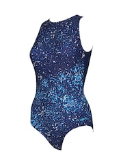 Zoggs Blue Hi Front Boronia Swimsuit - Image 2 of 3