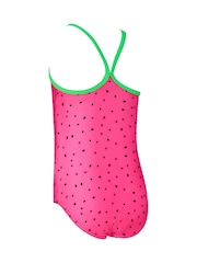 Zoggs Girls Pink Watermelon Tex Back Swimsuit - Image 5 of 5