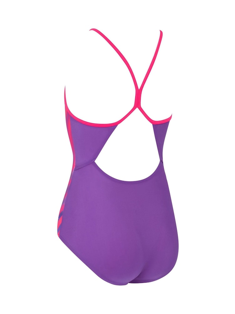 Zoggs Sprintback Girls Pink Fever Front Lined Swimsuit - Image 5 of 5 Zoggs Sprintback Girls Pink Fever Front Lined Swimsuit - Image 5 of 5