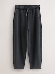 Black EDIT Barrel Fit Jersey Joggers - Image 1 of 3