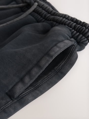 Black EDIT Barrel Fit Jersey Joggers - Image 5 of 9