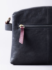 Lakeland Leather Black Hartsop Zip Cross-Body Bag - Image 2 of 6