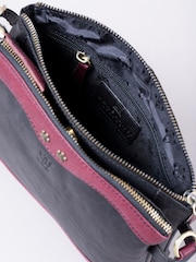 Lakeland Leather Black Hartsop Zip Cross-Body Bag - Image 4 of 6