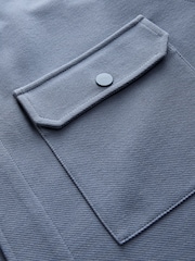 Grey/Blue Jersey Twill Popper Shackets 2 Pack - Image 10 of 16