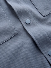 Grey/Blue Jersey Twill Popper Shackets 2 Pack - Image 11 of 16