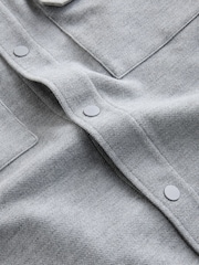 Grey/Blue Jersey Twill Popper Shackets 2 Pack - Image 15 of 16