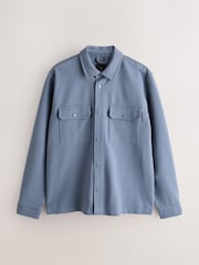 Grey/Blue Jersey Twill Popper Shackets 2 Pack - Image 2 of 16