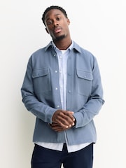 Grey/Blue Jersey Twill Popper Shackets 2 Pack - Image 7 of 16