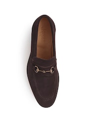 Jones Bootmaker Dark Brown Suede Reece Leather Loafers - Image 4 of 5