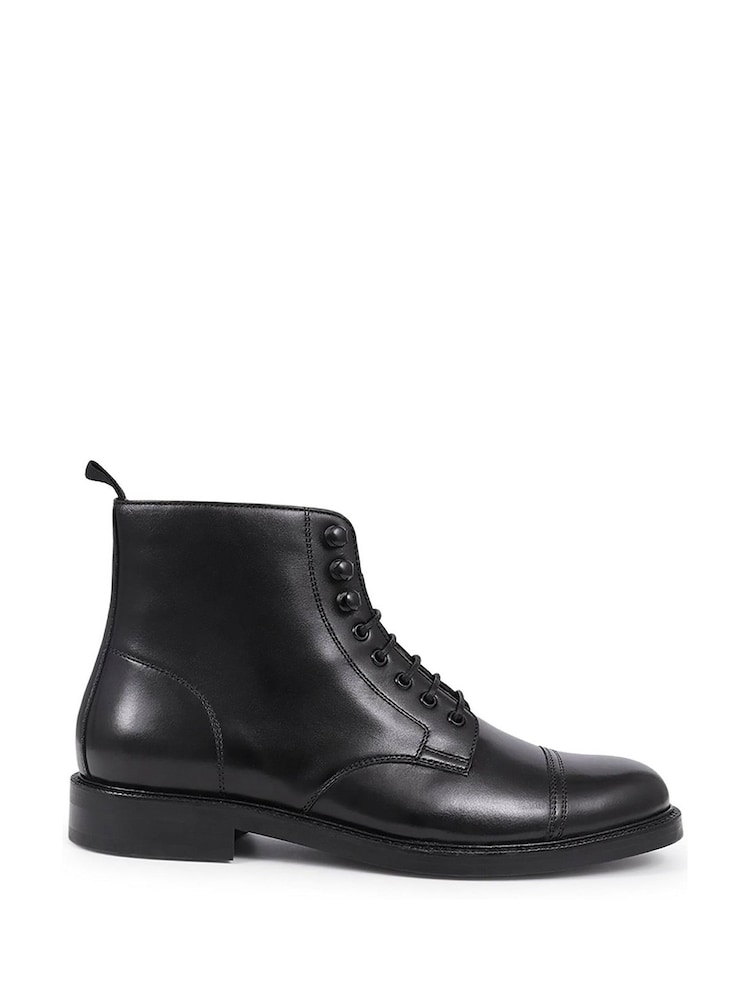 Jones Bootmaker Black Finch Leather Lace-Up Boots - Image 1 of 5