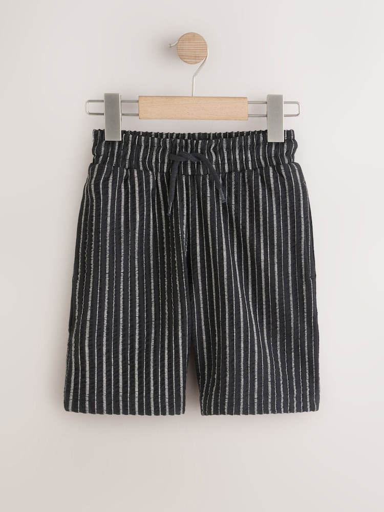 Black/White Textured Stripe Shorts (3-16yrs) - Image 1 of 4