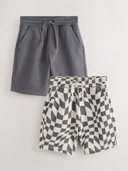 Charcoal/Check Basic Shorts (3-16yrs) - Image 1 of 6