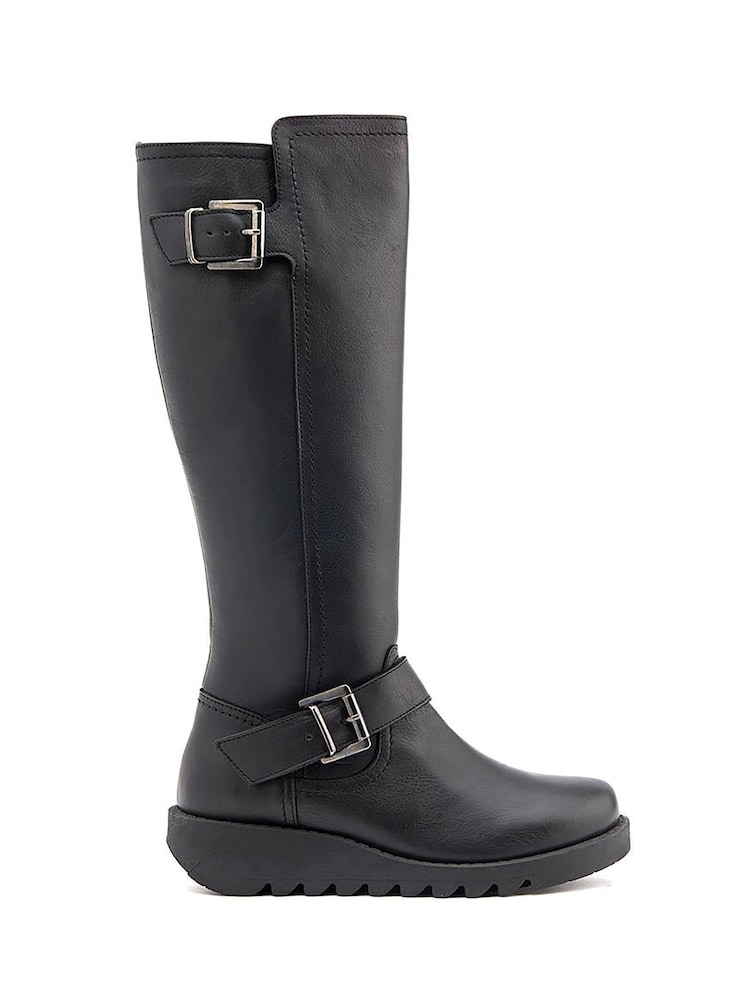 Negro - Jones Bootmaker Long Darlene Leather Boots - Imagen 1 de 5
