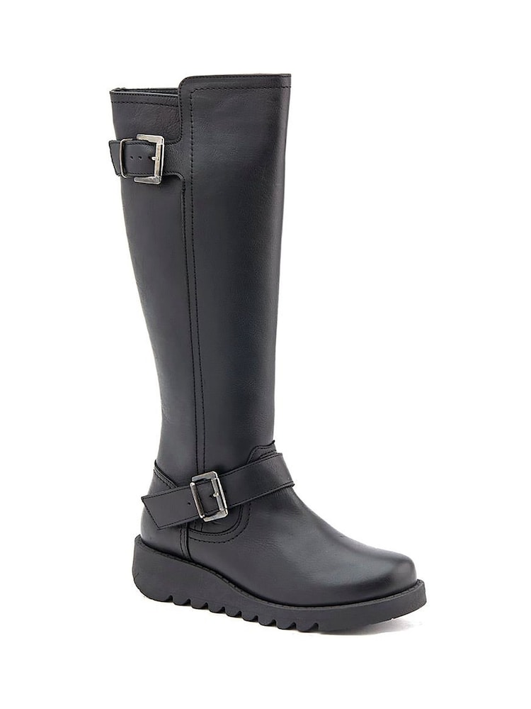 Negro - Jones Bootmaker Long Darlene Leather Boots - Imagen 2 de 5