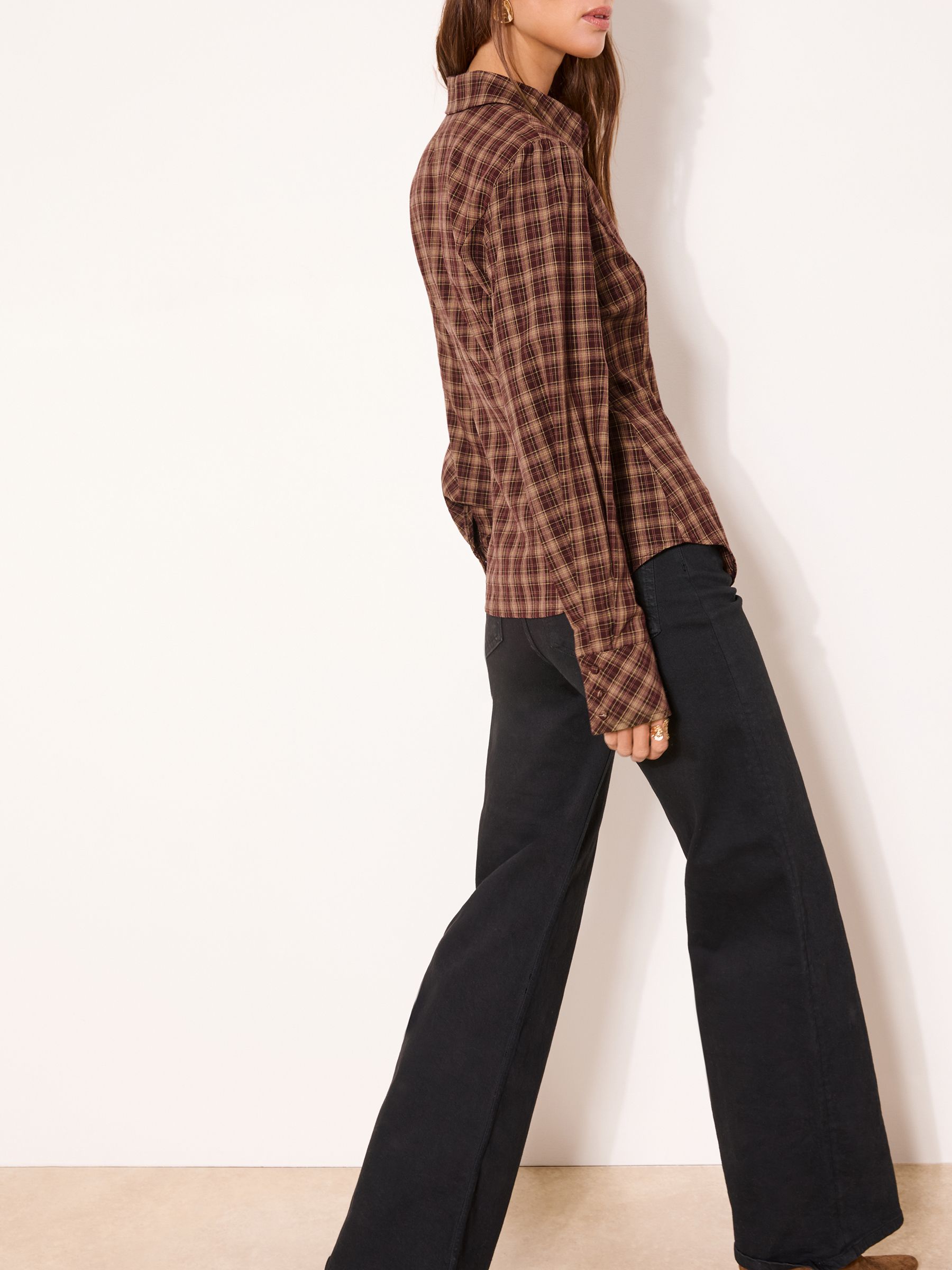 Buy Lipsy Brown Check Fitted Shirt from Next USA
