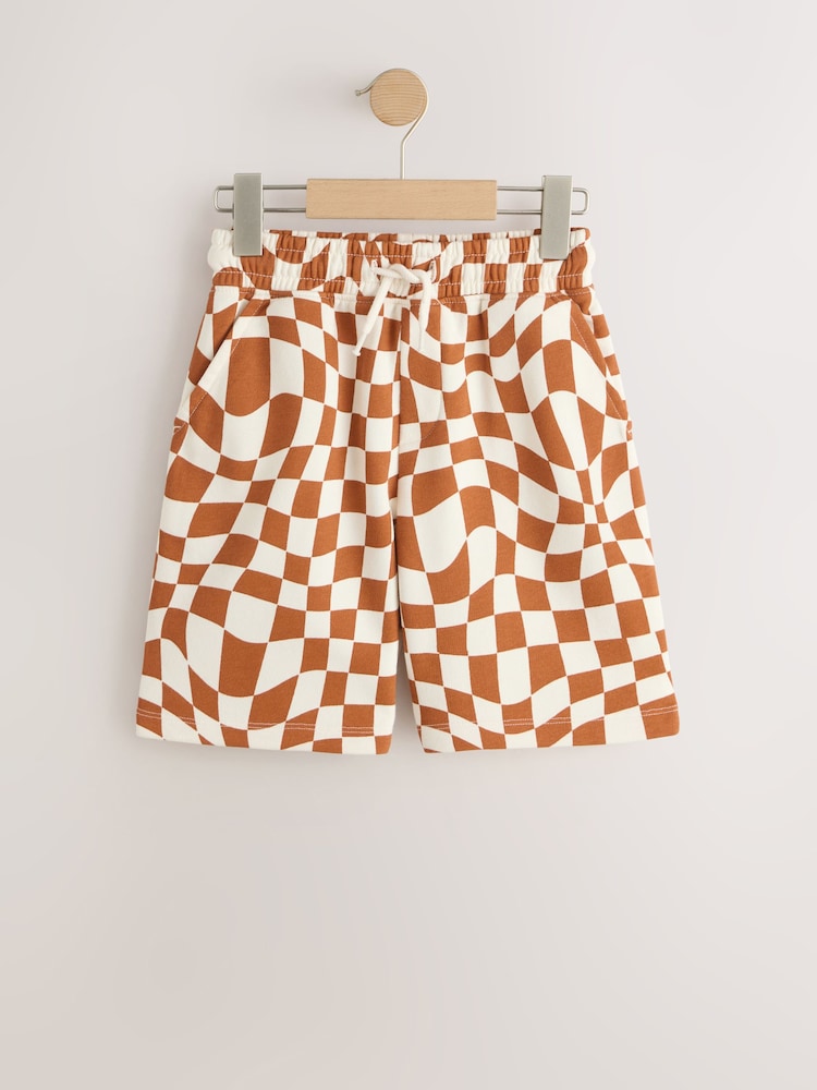 Rust Brown Check Regular Fit Basic Shorts (3-16yrs) - Image 1 of 4