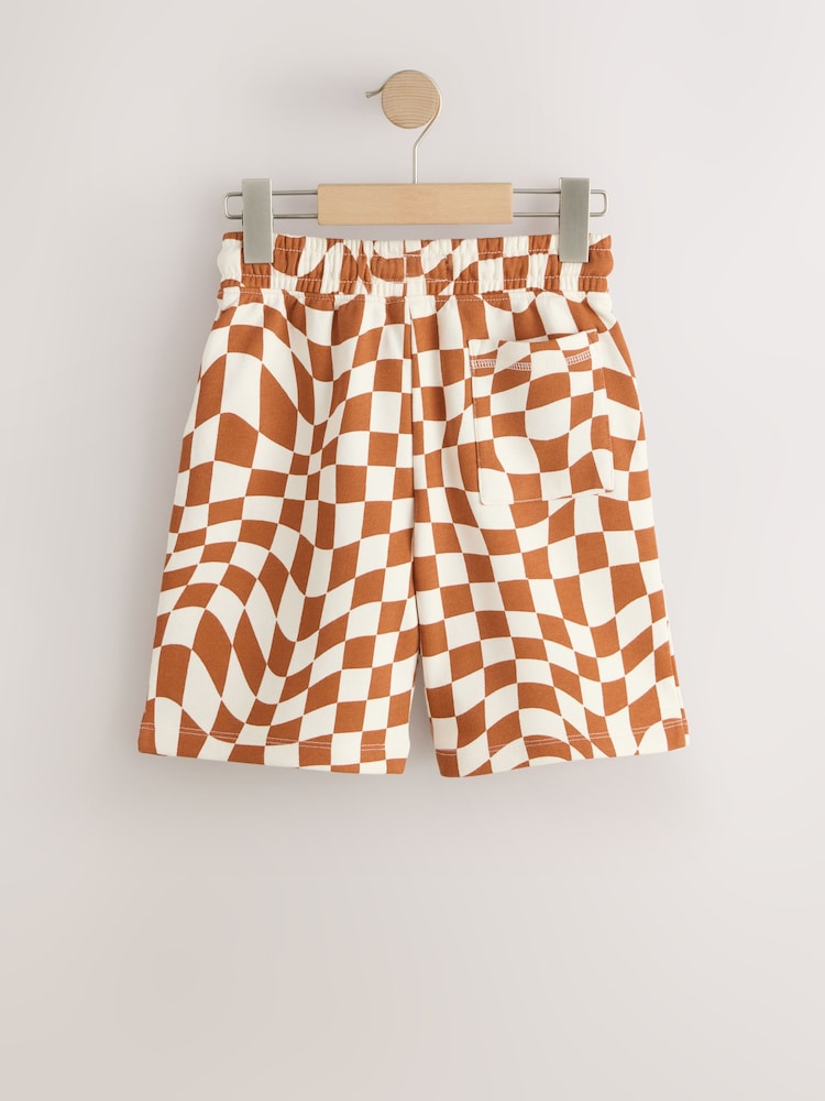 Rust Brown Check Regular Fit Basic Shorts (3-16yrs) - Image 2 of 4