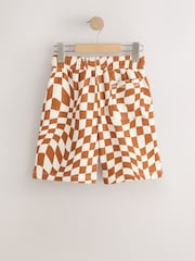 Rust Brown Check Regular Fit Basic Shorts (3-16yrs) - Image 6 of 8