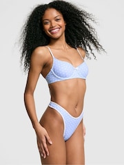 Victoria's Secret PINK Dottie Blue Wired Bikini Top - Image 1 of 3
