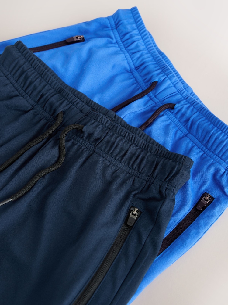 Cobalt Blue/Black Light Weight Sports Shorts 2 Pack (3-17yrs) - Image 5 of 5
