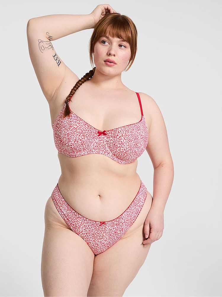 Victoria's Secret PINK Red Leopard Wired Bikini Top - Image 1 of 3