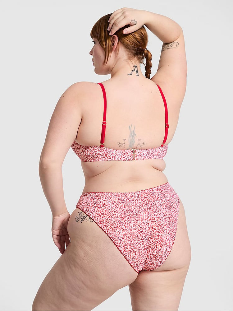 Victoria's Secret PINK Red Leopard Wired Bikini Top - Image 2 of 3