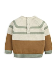 Mamas & Papas Moose Knit Brown Jumper with 3D Antlers - Image 2 of 3
