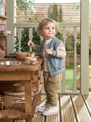 Mamas & Papas Blue Baseball Jacket - Image 6 of 6
