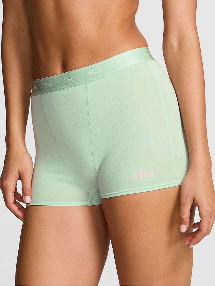 Victoria's Secret PINK Mint Green High Waist Cotton Logo Knickers - Image 2 of 3