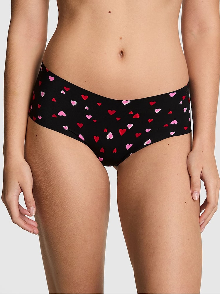 Victoria's Secret PINK Black Heart Print Cheeky No Show Knickers - Image 1 of 2