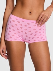 Victoria's Secret Pink Pink Lollipop Hearts Short Cotton Knickers - Image 2 of 3