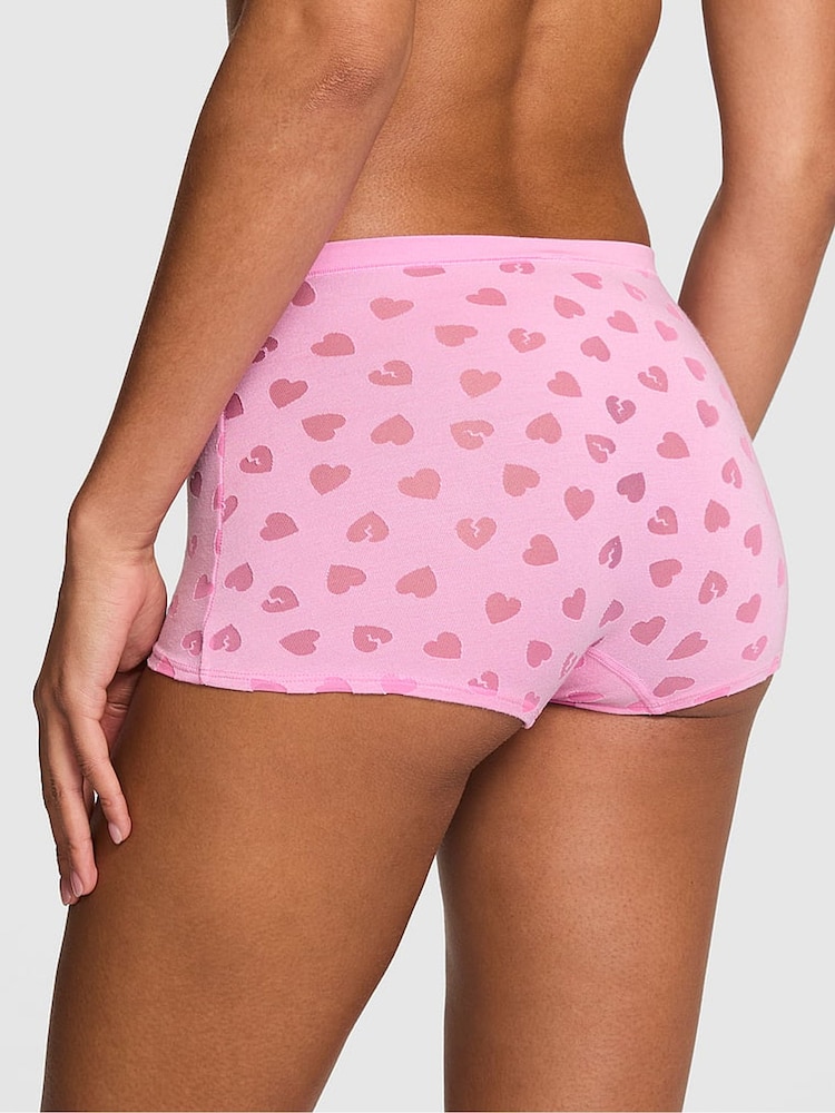 Victoria's Secret Pink Pink Lollipop Hearts Short Cotton Knickers - Image 3 of 3