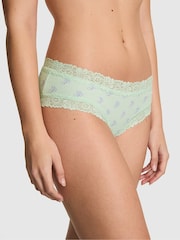 Victoria's Secret PINK Mint Green Cheeky Lace Trim Rib Knickers - Image 1 of 2