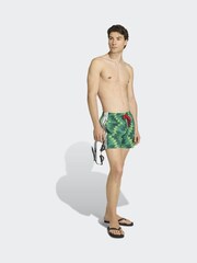 adidas Green Football-Inspired Graphic 5 Inch Swim Shorts - Image 2 of 6