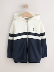 Marinen - Fargeblokking Zip Through Hettegenser (3-16år) - Bilde 1 av 4