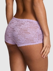 Victoria's Secret PINK Purple Aster Short Floral Lace Knickers - Image 2 of 2