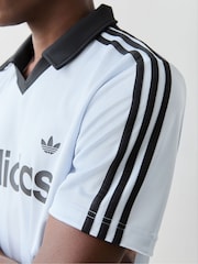 Albastru - adidas Originals Archive Collar Engineered Jersey T-Shirt - Imaginea 4 din 5