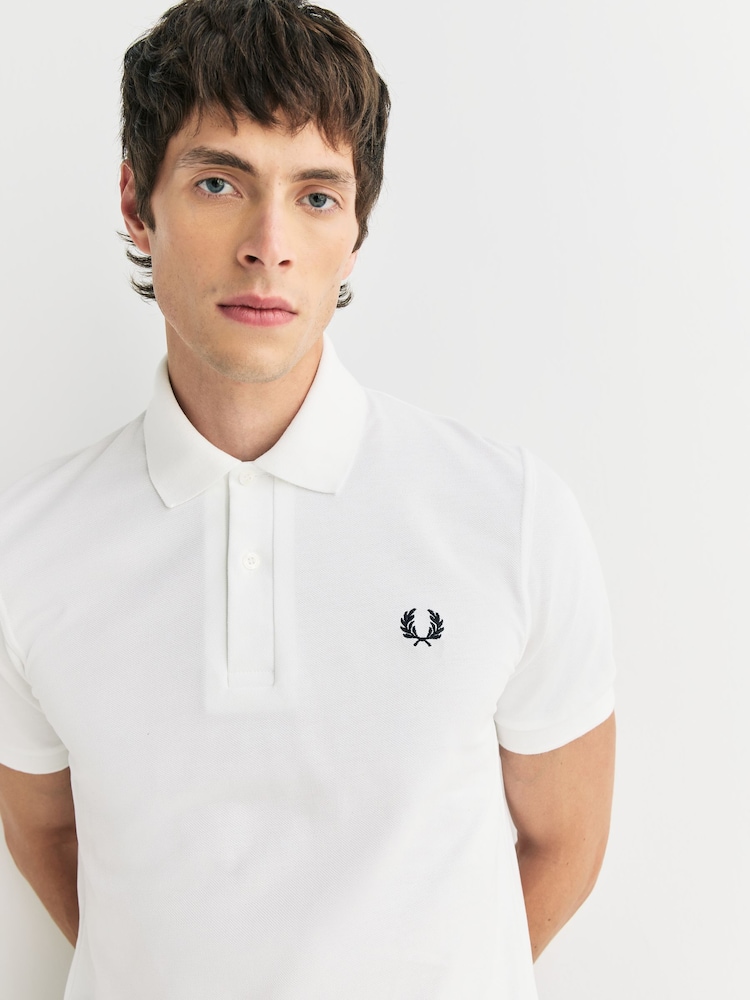 Fred Perry White Made In England Polo Shirt - Image 5 of 5
