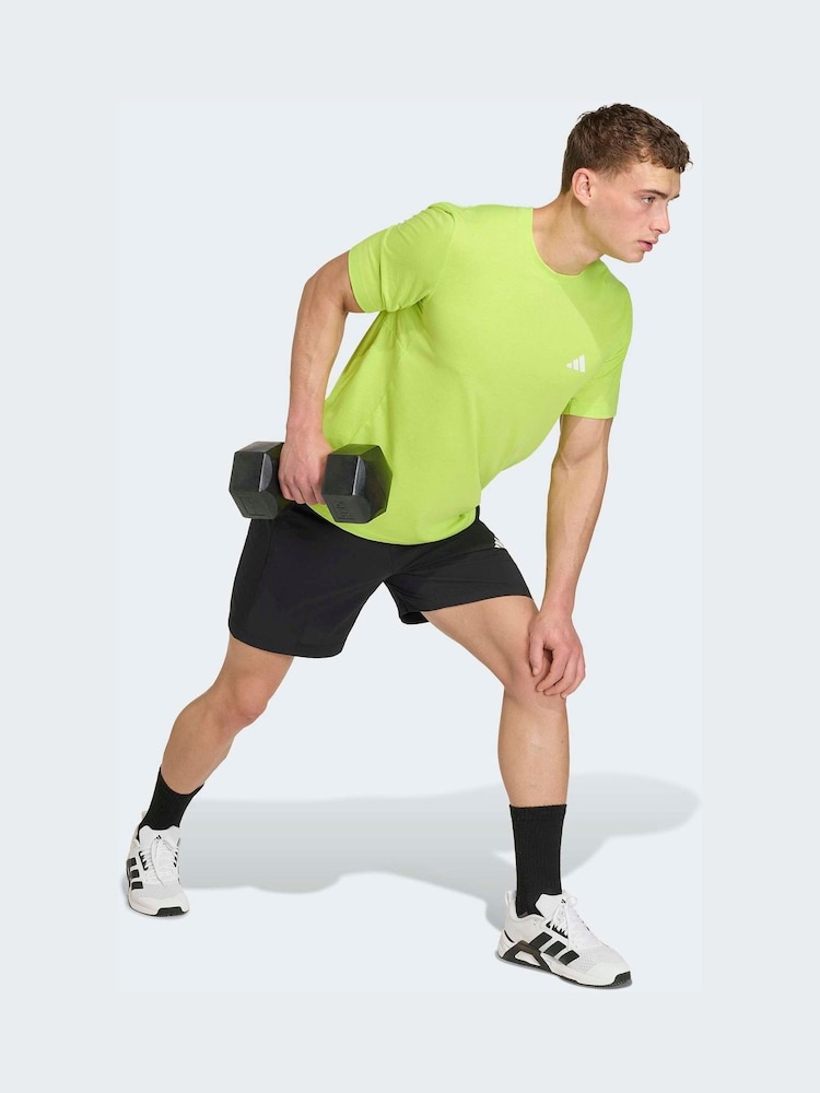 adidas Green Workout Essentials Feelready T-Shirt - Image 2 of 5 adidas Green Workout Essentials Feelready T-Shirt - Image 2 of 5