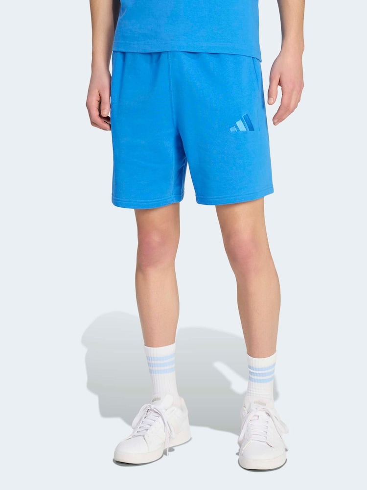adidas Blue All Szn French Terry Shorts - Image 1 of 6 adidas Blue All Szn French Terry Shorts - Image 1 of 6