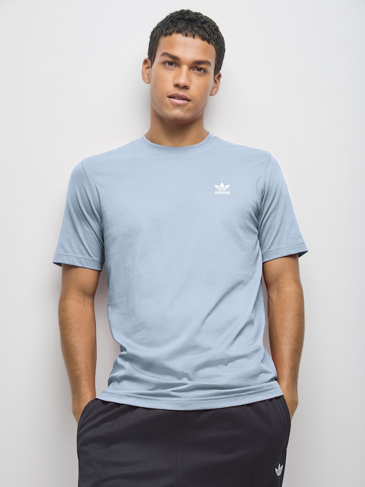 adidas Originals Light Blue Trefoil Essentials T-Shirt - Image 1 of 3