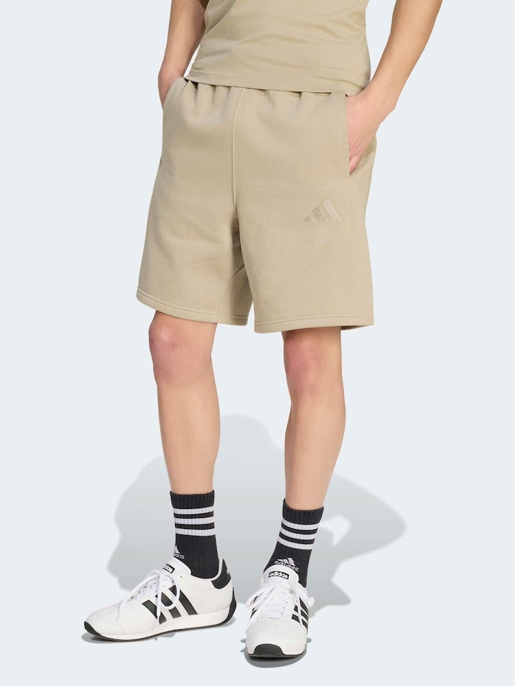 adidas Brown All Szn Fleece Shorts - Image 1 of 6