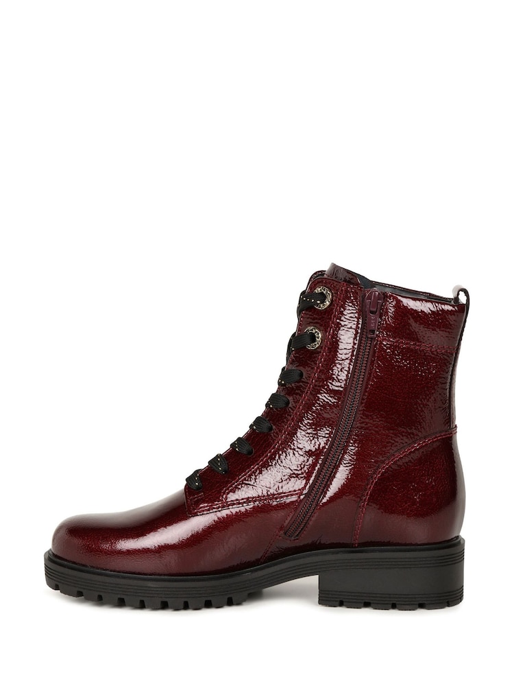 Gabor Womens Red Flamboyant Ankle Boots - Image 2 of 5