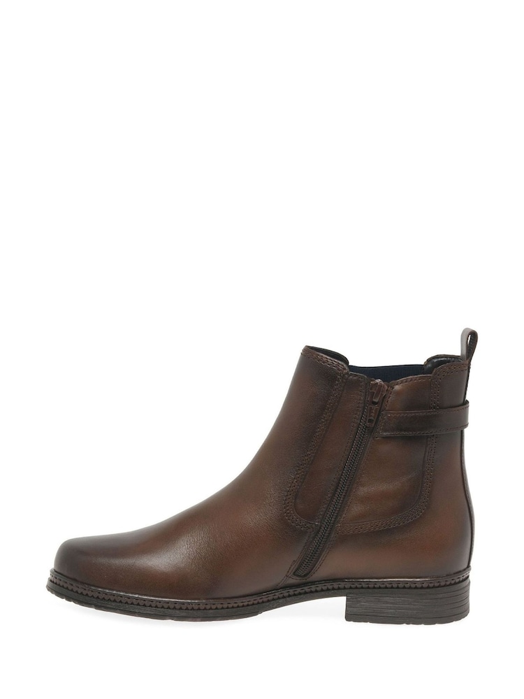 Gabor Womens Nolene Chelsea Brown Boots - Image 2 of 5