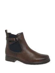 Gabor Womens Nolene Chelsea Brown Boots - Image 3 of 5