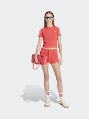 adidas Originals Red Crochet Knit T-Shirt - Image 3 of 6