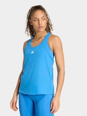 Azul - Regatas estilo nadador adidas Train Essentials com estampa minimalista - Imagem 1 de 6