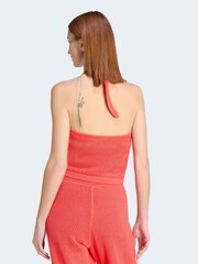 adidas Originals Red Crochet Knit Top - Image 3 of 6